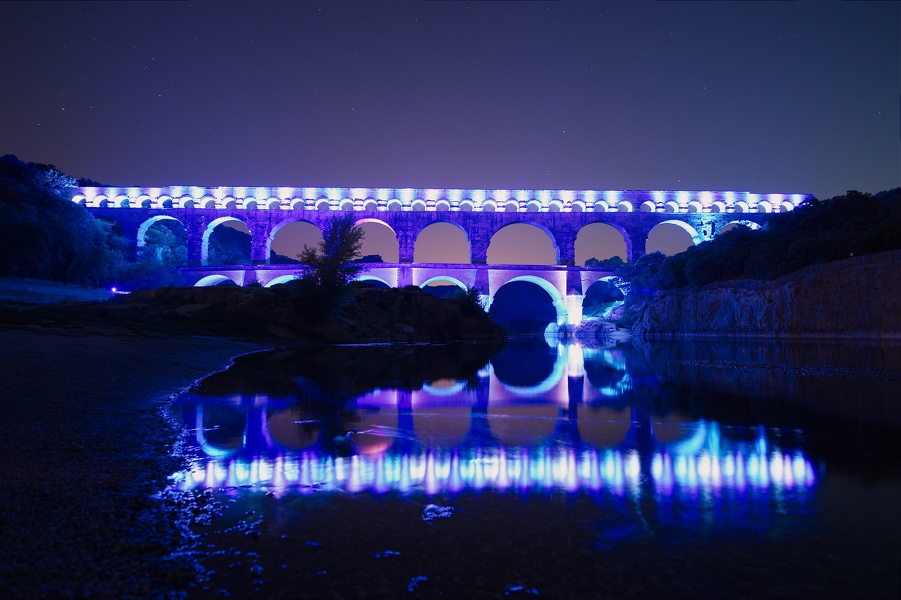 Pont du Gard de nuit-11